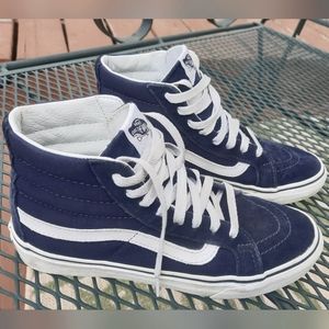 Vans blue hightops *GREAT condition* Mens 5.5 Womens 7